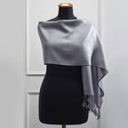 Πασμίνα Μονόχρωμη Αιγαίον Anthracite